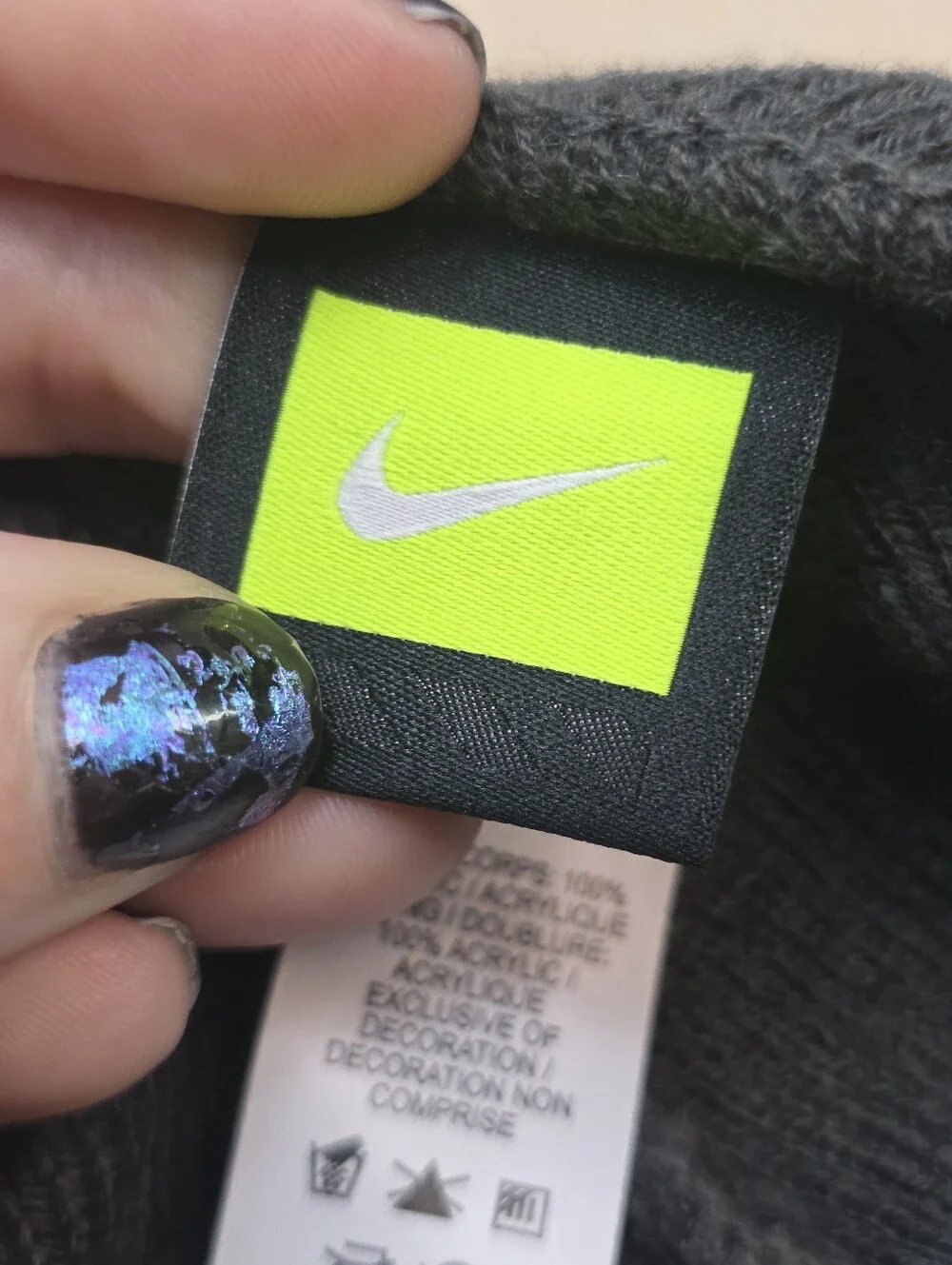 NWT Nike x Vivint.Solar Knit Beanie / Winter Hat - Cool Gray (Unisex One Size)